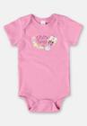 Body Manga Curta Essentials Estampado Menina Up Baby