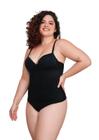 Body modelador fio em cetinete compressão com bojo