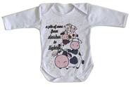 body nenê criança roupa bebê manga longa Pilha de Vacas