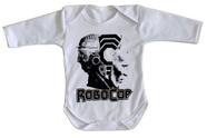 body nenê criança roupa bebê manga longa Robocop Policial