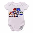 body nenê criança roupa bebê Sonic Mário II