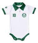 Body Palmeiras Bebe Recem Nascido Branco Ou Rosa Oficial - Branco - P (0-3 meses)