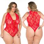 Body Plus Size Duquesa Executiva Renda Transparente