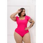 Body Plus Size Princesa Manga Curta