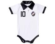 Body Pólo Bebê Vasco Branco Manga Curta - Torcida Baby