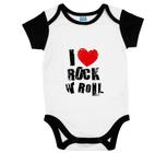 Body Raglan Para Bebê Eu Amo Rock In Roll I Love