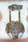 Body Romper Jard Menina Oncinha Animal Print Mesv C Tiara