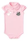 Body Santos Bebe Recem Nascido Branco Ou Rosa Oficial - Rosa - M (3-6 meses) - Torcida Baby