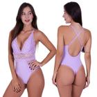 Body sem Bojo Feminino Decote Profundo com Detalhe em Renda - BODY POCAH