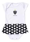 Body Vestido Atlético Mineiro Coração Galo Bebê Oficial