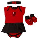 Body Vestido Pantufa Laço Torcida Baby Flamengo Oficial