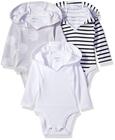 Bodysuit Hanes Ultimate Flexy com capuz de manga comprida 0-6M, pacote com 3