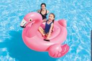Boia Bote Flamingo Inflavel Grande Para Piscina 142cm Intex