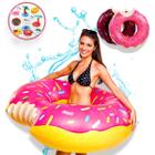 Boia Donut Grande Piscina Inflável 120cm + Porta Copos - LAJ.VARIEDADES