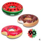 Bóia Inflavél Piscina Melancia Donuts Gigante 90cm Infantil Adulto Grande