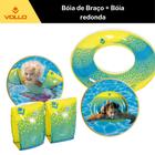 Boia Inflavel Redonda Infantil + Boia de Braço Piscina-Vollo