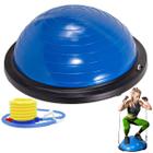 Bola Bosu Com Elastico Treino Yoga Academia Pilates Fisioterapia Reabilitaçao Equilibrio Força Step Musculaçao Ginastica Alongamento - LEVA PRA MALHAR