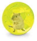 Bola brinquedo para roedores globo hamster 11,5cm resistente amarelo - ELO IMPORTS