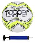 Bola Campo Topper Slick Amarela + Bomba De Ar