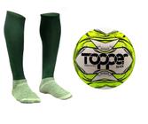 Bola Campo Topper Slick Ii Am + Meião Esportivo Vd- Tam 38-42