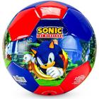 Bola De Futebol De Campo Infantil Oficial Sonic Azul E Vermelha Tamanho 5