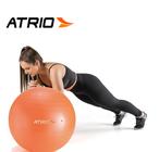 Bola de Ginástica 65cm Diâmetro Material PVC Laranja Atrio Ideal para Pilates Yoga Treino Funcional