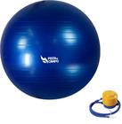 Bola de Ginástica Gym Ball Inflável Com Bomba 55cm - Azul