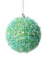 Bola De Natal Decorada Estrelas Verde Dourado 8 Cm 3 Peças