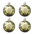Bola de Natal Dourada Metalizada 5cm - 4 Unidades