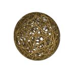 Bola De Natal Ouro Rattan 1Und 7,5Cm Cromus