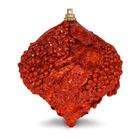 Bola de Natal Vermelha com Glitter 8,5cm c/6pcs