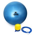 Bola de Pilates 75cm Muvin Com Bomba Antiestouro Suporta até 300kg Ginástica Yoga Fitness