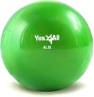 Bola de tonificação ponderada Yes4All Soft Smooth 1,8 kg verde