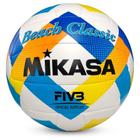 Bola de Vôlei de Praia BV543-Y Branco Amarelo e Azul Mikasa