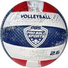 Bola de Vôlei PRO BALL PVC/PU 26CM - BRANCO/AZUL/VERMELHO - Futebol e Magia