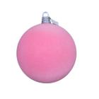 Bola Decor Natal Aveludada Rosa 30CM Florarte 50798001