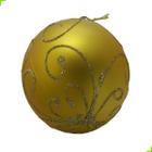 Bola Decorativa Natalina Decoração Árvore D Natal Arabesco 8cm
