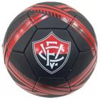 Bola Futebol Vitória Estádios 24 Unissex - Preto e Vermelho - Dribbling