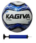 Bola Futsal Kagiva Slick Azul com Bomba de Ar