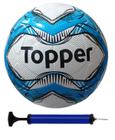 Bola Futsal Topper Slick Azul + Bomba De Ar