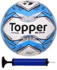 Bola Futsal Topper Slick Azul + Bomba de Ar