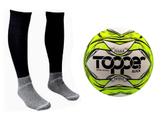 Bola Futsal Topper Slick Ii Am + Meião Esportivo Pt - Tam 38-42