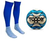 Bola Futsal Topper Slick Ii Az + Meião Esportivo Az - Tam 38-42