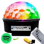 Bola Globo Maluca Jogo De Luz Bluetooth USB SD LED Iluminação RGB Controle TB1546 - Lucky