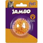 Bola Luz Jambo Espinho Mini Cat Laranja para Cães 200g