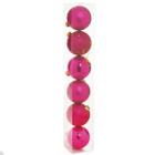 Bola Natal Pink 8cm 6unid Glitter/fosca/metalizada Cromus