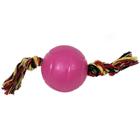 Bola Pra Morder Pet Shop Cão Cachorro Resistente 65mm Rosa