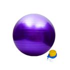 Bola Suiça 65cm Fitness Yoga Pilates Funcional Com Inflador Roxo