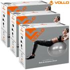 Bola Suíça para Pilates e Yoga Gym Ball com Bomba 55cm Vollo Sports (3 Unidades)