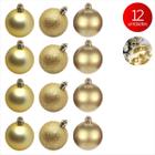 Bolas de Naral 5cm Ornamentos para Decorar Árvore de Natal 12 Peças